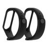 Mi Band 3/4 silikonový sportovní náramek 2pack černý