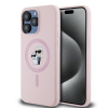 karl lagerfeld liquid silicone karl and choupette magsafe zadni kryt pro iphone 15 pro pink ie12827637