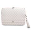 dkny pu leather checkered pattern and stripe obal na notebook 13 14 pink ie12727758