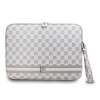 dkny pu leather checkered pattern and stripe obal na notebook 13 14 beige ie12727756