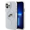 Karl Lagerfeld IML K&CH Heads Metal Frame MagSafe Zadní Kryt pro iPhone 13/Pro/Pro Max Průhledný