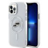 Karl Lagerfeld IML K&CH Heads Metal Frame MagSafe Zadní Kryt pro iPhone 14/Pro/Pro Max Průhledný