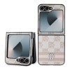 dkny pu leather checkered pattern and stripe zadni kryt pro samsung galaxy z flip 6 pink ie13144357