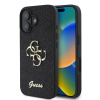 guess pu fixed glitter 4g metal logo zadni kryt pro iphone 16 black ie13120009