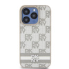 dkny pu leather checkered pattern and stripe zadni kryt pro iphone 12 12 pro beige image1 big ies12765646