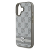 dkny pu leather checkered pattern and stripe zadni kryt pro iphone 16 beige 1 big ies13209115