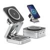 15W cestovní skládací bezdrátová magsafe QI stanice 3v1 pro telefon, Samsung Galaxy Watch a sluchátka