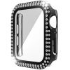 Třpytivé ochranné pouzdro s kamínky a ochranným sklem pro Apple Watch 10/11  42mm