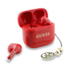 guess classic logo charm tws bezdratova sluchatka red ie14090289