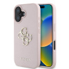 guess pu grained 4g metal logo zadni kryt pro iphone 16 pink ie13656822