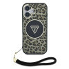 guess iml leopard triangle logo strap magsafe zadni kryt pro iphone 16 brown 1 big ies13655727
