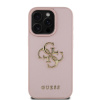 guess pu grained 4g metal logo zadni kryt pro iphone 16 pro pink image1 big ies13550203