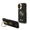 guess pu grained 4g logo stand camera frame zadni kryt pro iphone 16 black ie13915321