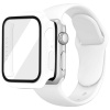 Řemínek + ochranné pouzdro s tvrzeným sklem pro Apple Watch 45mm (Barva Bílá)