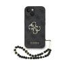 Guess PU 4G Metal Logo Strap Zadní Kryt pro iPhone 15