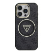 guess iml 4g glitter and triangle logo magsafe zadni kryt pro iphone 16 pro black 1 big ies13668356