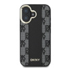 dkny pu leather checkered pattern magsafe zadni kryt pro iphone 16 black 1 big ies13205536