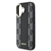 dkny pu leather checkered pattern magsafe zadni kryt pro iphone 16 black 1 big ies13205538