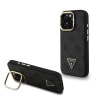 guess pu 4g strass triangle logo stand camera frame magsafe zadni kryt pro iphone 15 pro black ie14016928
