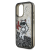 karl lagerfeld liquid glitter scattered choupette zadni kryt pro iphone 16 black 1 big ies14180188