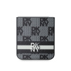 dkny pu leather checkered pattern and stripe zadni kryt pro samsung galaxy z flip 6 7 fe black 1 big ies13142645
