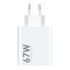 Xiaomi MDY-14-EW USB-A 67W Cestovní Nabíječka bílá