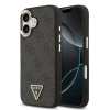 guess pu leather 4g strass triangle logo gold frame magsafe zadni kryt pro iphone 17 black ie14339372