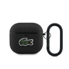 lacoste petit pique croc logo patch pouzdro pro airpods 4 black ie14280787