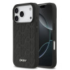 dkny pu leather grid pattern magsafe zadni kryt pro iphone 17 pro black ie14518238