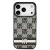 dkny pu leather checkered pattern and stripe zadni kryt pro iphone 17 pro black 1 big ies14428007