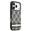 dkny pu leather checkered pattern and stripe zadni kryt pro iphone 17 pro black 1 big ies14428008