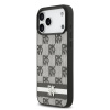 dkny pu leather checkered pattern and stripe zadni kryt pro iphone 17 pro max black 1 big ies14428062