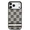 dkny pu leather checkered pattern and stripe zadni kryt pro iphone 17 pro max black 1 big ies14428063