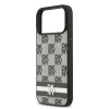 dkny pu leather checkered pattern and stripe zadni kryt pro iphone 17 pro max black 1 big ies14428065