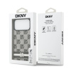 dkny pu leather checkered pattern and stripe zadni kryt pro iphone 17 pro max black 1 big ies14428067