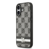 dkny pu leather checkered pattern and stripe zadni kryt pro iphone 17 black 1 big ies14428044