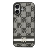 dkny pu leather checkered pattern and stripe zadni kryt pro iphone 17 black 1 big ies14428045