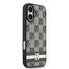 dkny pu leather checkered pattern and stripe zadni kryt pro iphone 17 black 1 big ies14428046