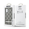 dkny pu leather checkered pattern and stripe zadni kryt pro iphone 17 black 1 big ies14428049