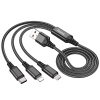 HOCO 3v1 super nabíjecí kabel Lightning+USB-C+MicroUSB