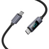 HOCO 60W nabíjecí datový kabel 1m s diplejem USB-C - USB-C