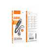 HOCO 60W nabíjecí datový kabel 1m s diplejem USB-C - USB-C
