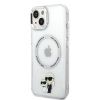 Karl Lagerfeld IML Karl and Choupette MagSafe Zadní Kryt pro iPhone 13 Průhledný
