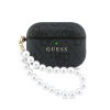 guess pu 4g classic logo pearl strap pouzdro pro airpods pro 3 black ie14978411