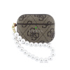 guess pu 4g classic logo pearl strap pouzdro pro airpods pro 3 brown ie14946568