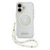 guess iml glitter script strap magsafe zadni kryt pro iphone 17 transparent ie15079125