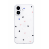 Průhledný silikonový kryt se srdíčky pro iPhone 17