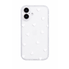 Průhledný silikonový kryt se srdíčky pro iPhone 16