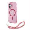 Guess IML Glitter Strap MagSafe Zadní Kryt pro iPhone 16 Plus