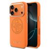 Guess PU Perforated 4G Logo MagSafe Zadní Kryt pro iPhone 17 Pro oranžový